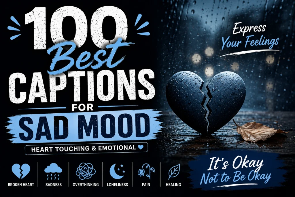 100 Best Captions for Sad Mood (Heart Touching & Emotional)