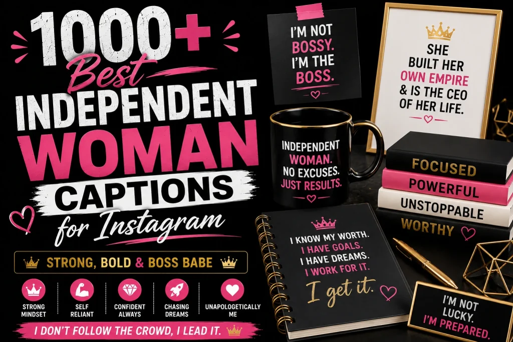 1000 Best Independent Woman Captions for Instagram (Strong, Bold & Boss Babe)