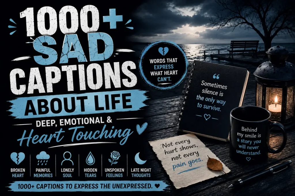 1000+ Sad Captions About Life (Deep, Emotional & Heart Touching)