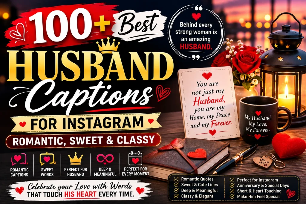 100 Best Husband Captions for Instagram (Romantic, Sweet & Classy)