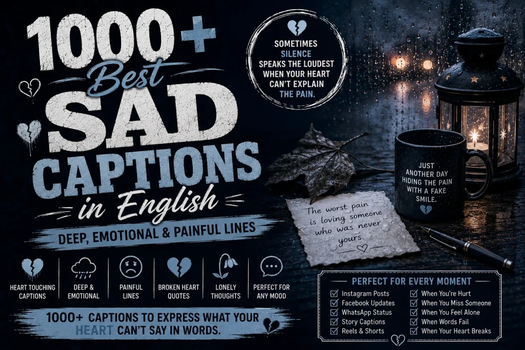 1000 Best Sad Captions in English (Deep, Emotional & Painful Lines)