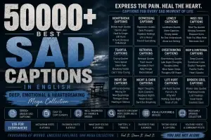 50000 Best Sad Captions in English (Deep, Emotional & Heartbreaking Mega Collection)