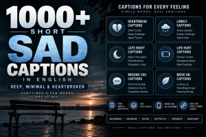 1000+ Short Sad Captions in English (Deep, Minimal & Heartbroken)