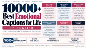 10000 Best Emotional Captions for Life in English (Deep, Heart-Touching & Meaningful)