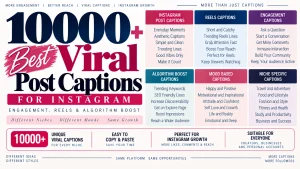 10000 Best Viral Post Captions for Instagram (Engagement, Reels & Algorithm Boost)